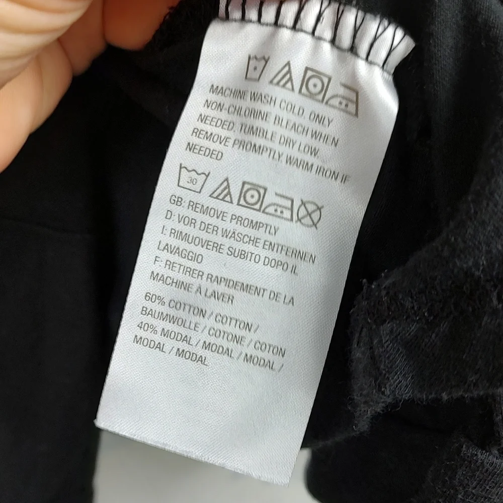 LOGO Lori Goldstein Black Long Sleeve Top L - Picture 7 of 10